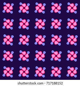 Fashion Pattern. Decoration Background Texture. Cool Style Fabric Ornament. Seamless Cloth, Textile, Wrapping Paper, Ad Backdrop. Abstract Seamless Pattern