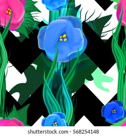 fashion pattern with flowers