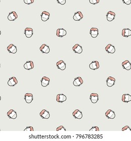 Fashion pattern with ladies handbag. Trend hand drawn fashion accessory sketch seamless pattern in vogue style. Fashionable background