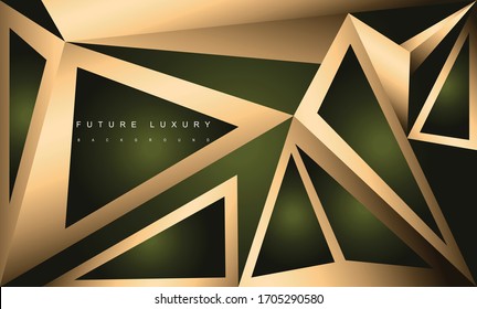 Fashion pattern luxury dark golden geometric seamless pattern elements. Golden luxury design concept.