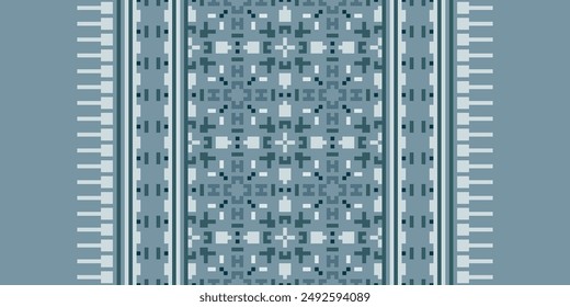 Fashion pattern Seamless Scandinavian pattern Motif embroidery, Pixel Ikat embroidery vector Design for Print figure tribal ink on cloth patola sari