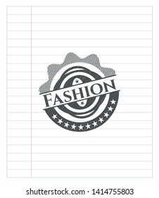 Fashion pencil emblem. Vector Illustration. Detailed.