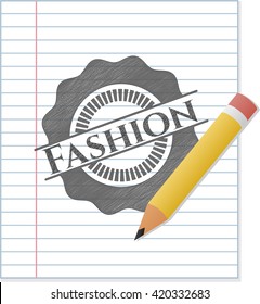 Fashion with pencil strokes