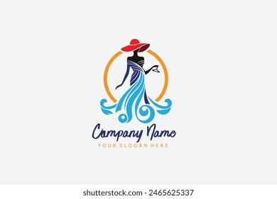 fashion people logo design concept template