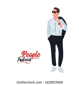 Fashion People. Style Smart Vector Illustration.