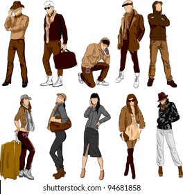 Fashion people - vector set