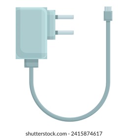 Fashion phone charger icon cartoon vector. Low plug adapter. Tool electrical