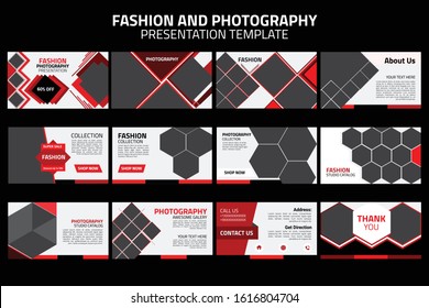 Fashion and Photography Presentation Template. Vector design.