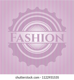 Fashion pink emblem. Vintage.