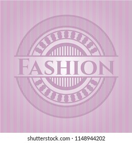 Fashion pink emblem. Vintage.