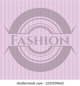 Fashion pink emblem. Vintage.