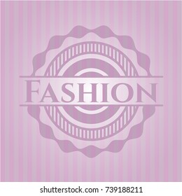 Fashion pink emblem. Vintage.