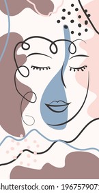 Fashion portrait of a model girl. Retro trendy colors poster or flyer