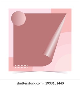 Fashion post template in square shape with geometric design on pink background. Suitable for advertising on social media.
