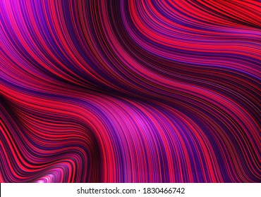 Fashion poster liquid smooth thin lines luxury design. Liquid wave lines fashion background. Beautiful flowing drape textiles from multitude of thin threads. illustration vogue fibers drape banner set