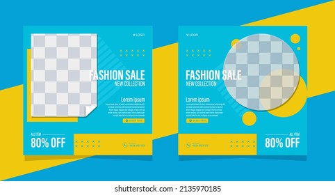 fashion poster sale and social media post template
