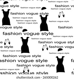 Fashion poster as seamless pattern