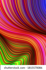 Fashion poster thin lines locks luxury design. Liquid wave shiny lines hair fashion background. Beautiful flowing drape textiles thin threads hair. Illustration vogue liquid threads drape banner set.