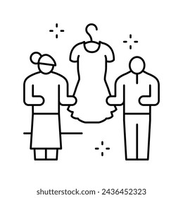 fashion presentation line icon vector. fashion presentation sign. isolated contour symbol black illustration