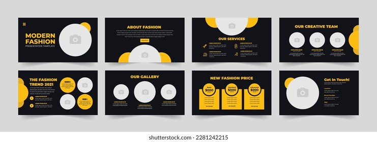 Fashion presentation slides template and Fashion presentation