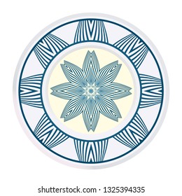 Fashion Print With Mandala Floral Ornament. Vector Illustration. Art Traditional, Islam, Arabic, Indian, Magazine, Elements With Mandala.