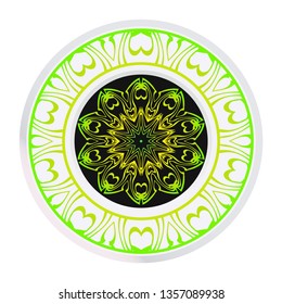 Fashion Print With Mandala Floral Ornament. Vector Illustration. Art Traditional, Islam, Arabic, Indian, Magazine, Elements With Mandala