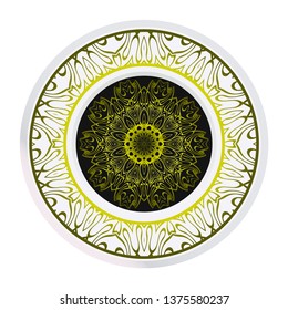 Fashion Print With Mandala Floral Ornament. Vector Illustration. Art Traditional, Islam, Arabic, Indian, Magazine, Elements With Mandala
