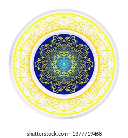 Fashion Print With Mandala Floral Ornament. Vector Illustration. Art Traditional, Islam, Arabic, Indian, Magazine, Elements With Mandala