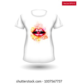 fashion print on a white T-shirt