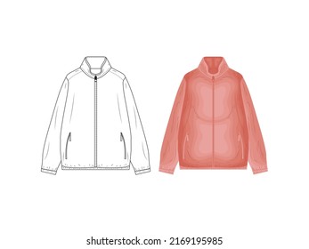 fashion product catalog uniforms mockup sketch vector illustration clothing silhouette icon model up