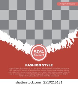 Fashion promotion design template, Red style design