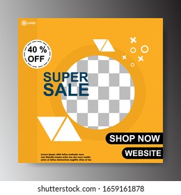 Fashion promotion for social media post template,Editable social media post template