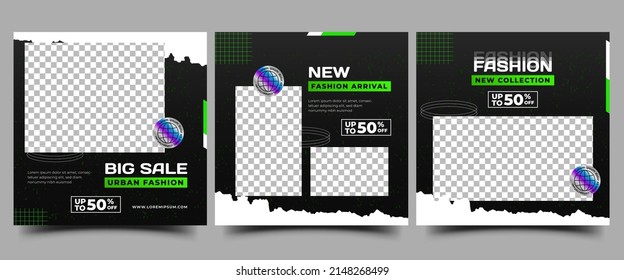 Fashion promotion social media post template