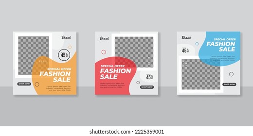 Fashion promotion social media post templates
