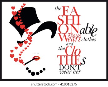 Fashion quote with fashion woman