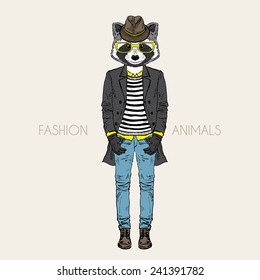 fashion raccoon