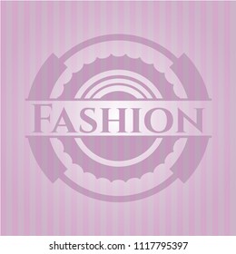 Fashion realistic pink emblem