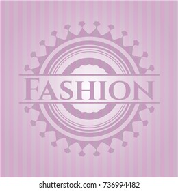 Fashion realistic pink emblem