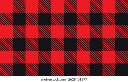 Moda Red Gingham padrão sem costura. Lumberjack Plaid Padrão Sem Costura. Tartan Checkered repetição Fundo infinito para tecido, embalagem, pacote, xadrez, toalha de mesa, vestido, saia, guardanapo, têxtil