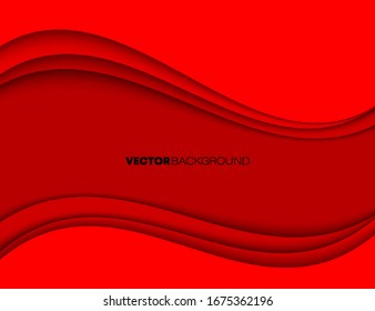 Fashion red poster wave luxury design background  Vector illustration vogue drape banner EPS10