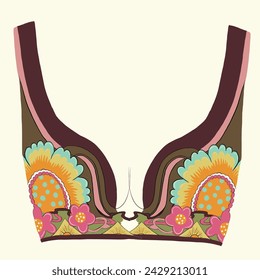 Fashion retro bustier illustration. retro and more