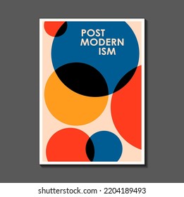 Fashion. retro poster inspired by postmodern , Bauhaus. Useful for interior design, background, poster design, first page of the magazine, high-tech printing, cover.