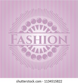 Fashion retro style pink emblem