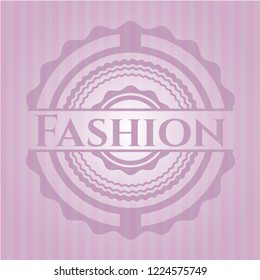 Fashion retro style pink emblem