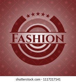 Fashion retro style red emblem