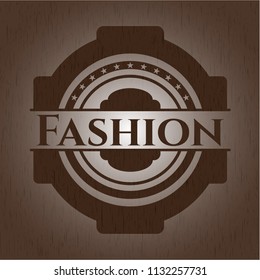 Fashion retro style wood emblem