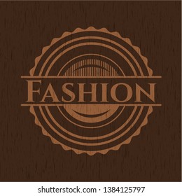 Fashion retro style wood emblem. Vector Illustration.