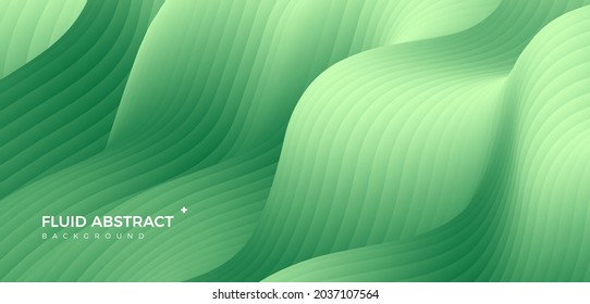 Fashion ripple dynamic high-grade green mixed fluid gradient abstract background