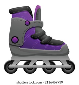 Fashion roller skates icon cartoon vector. Extreme sport. Cute design