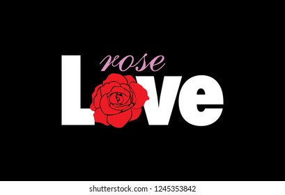 fashion rose love pink shirt. rose vector